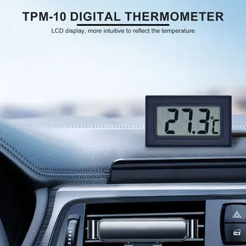 1/2M TPM-10 Digitális Hőmérséklet Mérő LCD Képernyő Hőmérő Érzékelő Mini Hordozható Többcélú Autó akvárium Hűtőszekrény