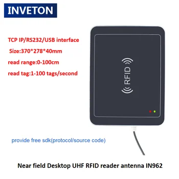 10-100cm Tartomány USB billentyűzet Beépített UHF RFID Ethernet Asztali Antenna Olvasó Mosoda/Library Management