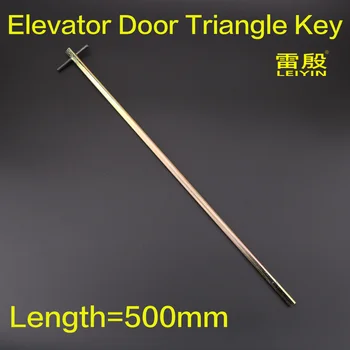 1db A hossz 500mm Kiterjesztett típusú Lift háromszög kulcs szakmai háromszög kulcs vonat háromszög kulcs Lift ajtó kulcs