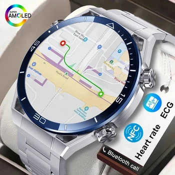 2023 NFC EKG PPG Bluetooth Hívás Smartwatch Iránytű Tracker Mozgás Karkötő Fitness Huawei Órák Végső Intelligens Karóra Férfi