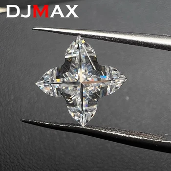 2023 Új DJMAX Hitelesített Moissanite Gyémánt négylevelű Lóhere a vvs1 Ékszerek Készítése 0.4-5ct Ritka Forma Moissanite Laza Kövek