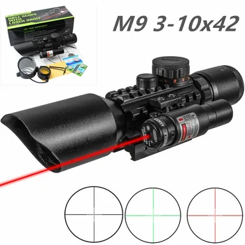 3-10x42 Holografikus Látványt Vadászat Hatálya Szabadtéri Irányzék Látvány Optika Mesterlövész Szarvas Taktikai Scopes M9 Modell Riflescope
