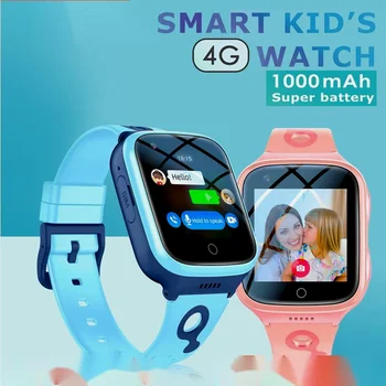 4G Gyerekek Smartwatch A 1000Mah Akkumulátor nézze meg a Videót Hívás Órák Telefon, GPS, Wifi Hely SOS Vissza Figyelemmel kíséri a Gyermekek Ajándékok Eszközök