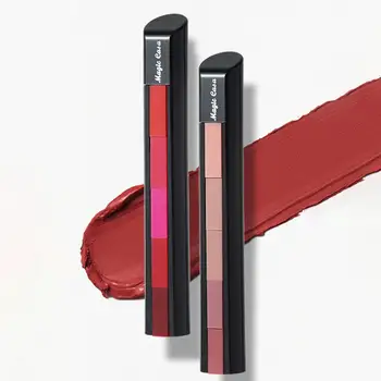 5 Az 1-ben Matt Lip Stick Kombináció Lipgloss Rúzs Kozmetikai Rúzs Meghatározott tapadásmentes Kupa Vízálló