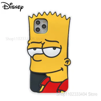 A Disney A Simpson család Puha Szilikon Telefon tok iPhone 14 13 12 11 Pro Max XR Anti-őszi All Inclusive Rajzfilm védőburkolat