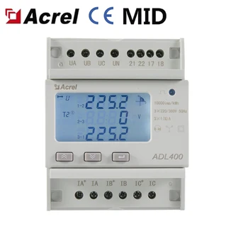 ACREL ADL400 háromfázisú Fogyasztásmérő, mely RS485 & Modbus RTU, 0.5 Osztály Pontosság, CT Kompatibilis
