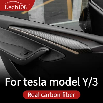Ajtókárpit a Tesla model 3 2021-2023 tartozékok modell y tesla három szénszálas kiegészítők