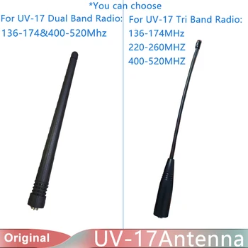 Baofeng UV-17 Antenna Hosszú távú kétsávos Tri Band Opcionális Eredeti SMA-Női 144/430mhZ Hordozható Sonka Két Rádió Antennák
