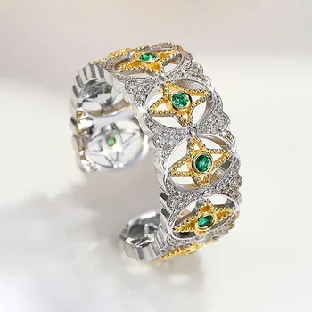 CAOSHI Elegáns Női Luxus Gyűrű, Briliáns Cirkónium-oxid Két Hang Design Ujját, Ékszer, Divat Luxus Nők Eljegyzési Ajándék