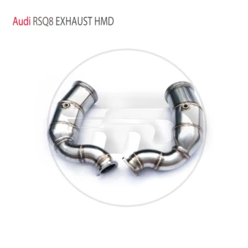 HMD Kipufogó Rendszer Nagy átfolyási Teljesítmény Downpipe Audi RSQ8 4.0 T 2020+ Katalizátor Fejlécek