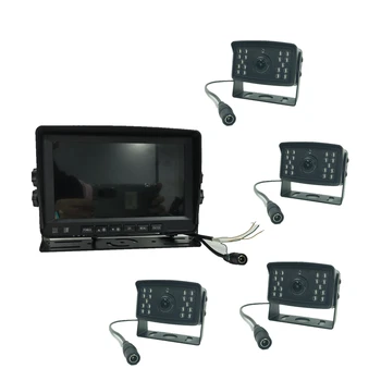 LSZ Vonat, Teherautó, Busz AHD 1080P Vízálló IP68 4 Csatorna Külső Kamera 7 Hüvelykes Kijelző Felvétel Ellenőrzése Mobil Felügyeleti Készlet