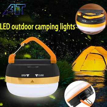 Mini LED Kemping Lámpa Hordozható Lóg Fáklya 5 Módok Restractable Horog Kültéri Hátizsákkal Túrázás, Horgászat Sátor Lámpa
