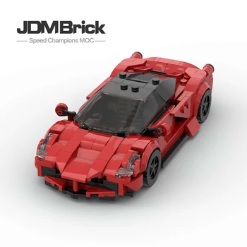 MOC Kreatív Piros Sport Autó Ferraried LaFerrari puzzle blokk közgyűlés modell gyermekek racing játék, ajándék