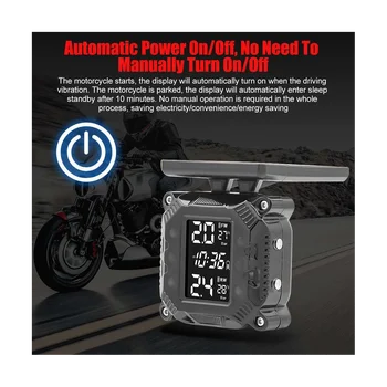 Motorkerékpár Gumiabroncs Nyomás Monitorozása a Kijelző Motorkerékpár Gumiabroncs Észlelési Magas Hőmérsékletű Ellenálló Monitoring Rendszer