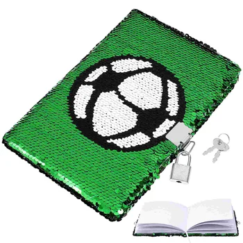 Notebook Lányok Naplót, Zár, Kulcs Tömeges Futball-Labdák Magazin Gyerekek Sequin Gyermek Folyóiratok
