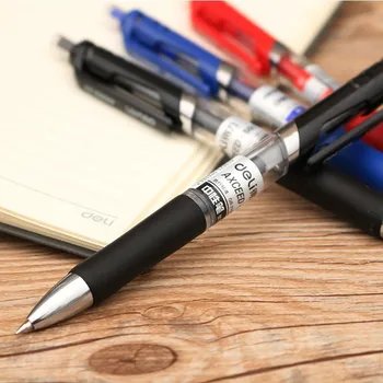 Nyomja meg a semleges toll fekete 0.5 mm, Deli S01 semleges toll iroda aláírása toll víz toll