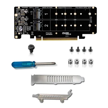PCIE X16 M. 2 M-Key NVMEx4 SSD 2U Szerver Kelő Kártya Kétoldalas 4-Lemez NVME RAID PCI-EX16 Osztott Kártya