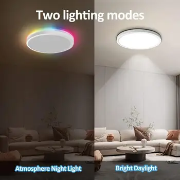 RGB Led süllyeszthető Mennyezeti Lámpa Távirányítóval 3000-6500K RGB Szabályozható színváltó Fény Hálószoba Parti Fesztivál
