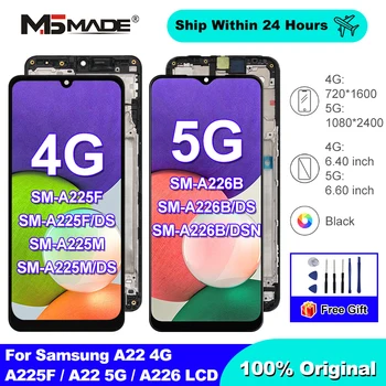 Samsung Galaxy A22 4G A225F A225F/DS LCD Kijelző érintőképernyő Digitizer Csere Alkatrész Samsung A22 5G A226B LCD