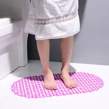 Téglalap Anti-slip Fürdő Szőnyeg a Biztonsági Zuhany PVC Fürdőszoba Szőnyeg Csatorna Műanyag Lyuk Zuhany talp Masszázs Pad Fürdőszoba Kellékek