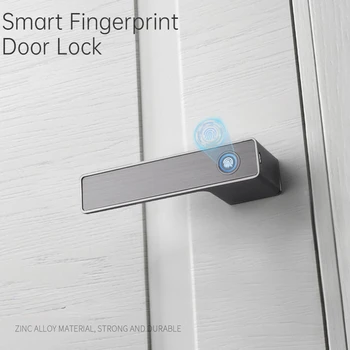Ujjlenyomat lock intelligens zár Kulcsnélküli bejegyzés Biometrikus Ujjlenyomat-C-Típusú mechanikus kulcs kinyit Fa ajtó Elektronikus Zár