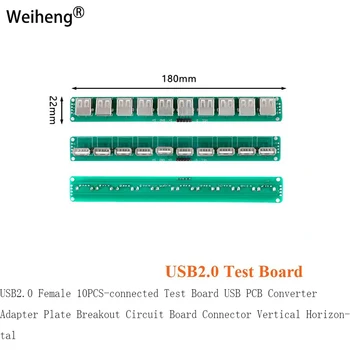 USB2.0 Női 10DB kapcsolódó Vizsgálati Testület USB PCB Átalakító Adapter Lemez Breakout Áramköri Csatlakozó Függőleges, Vízszintes