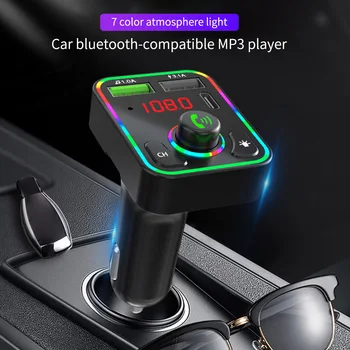 Vezeték nélküli Autós MP3 Lejátszó Bluetooth Adapter-kompatibilis 5 0 Kihangosító Hívás Rádió Adó Zenei Streaming-Készülék