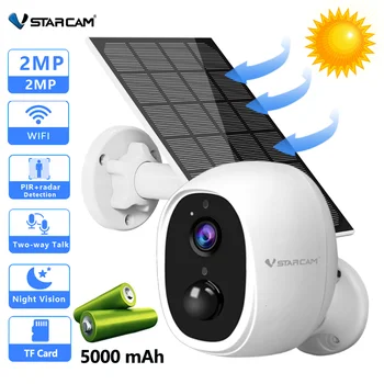 Vstarcam WIFI IP Napelemes Kamera PIR Emberi Érzékelés 5000mAh Újratölthető Akkumulátor Surveillanc CCTV Vezeték nélküli mini Kamera Haza