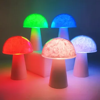 Édes Gomba Lámpa Kreatív Távirányító 1AA Akkumulátor RGB Színes Gomba Hangulat Lámpa asztali Lámpa Kis Éjjeli Lámpát
