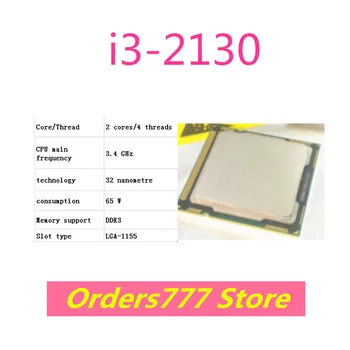 Új importált eredeti i3-2130 2130 CPU Dual Core Négy Szál 1155 3.4 GHz-es, 65 w-os DDR3 DDR4 minőségbiztosítási 32nm