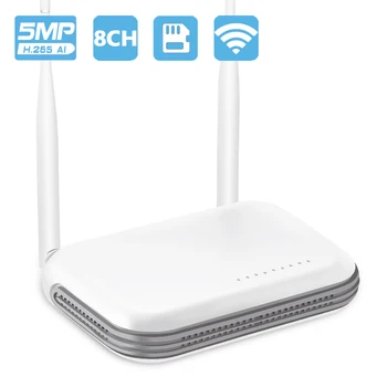Új Szuper Mini WiFi NVR 8CH 3MP 5MP H. 265 Vezeték nélküli Hálózati Videó Rögzítő IP Kamera Támogatás arcfelismerés e-Mail értesítést