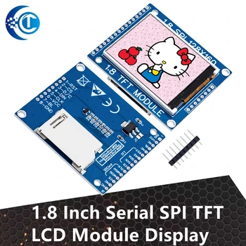 1.8 Inch Soros SPI TFT LCD Kijelző Modul NYÁK Adapter IC-128x160 Mátrix 3.3 V 5V-os, IO Inerface Cmmpatible LCD1602 Az Arduino