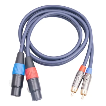 1 DB Kettős XLR-RCA Kábel 2 XLR Női 2 RCA Férfi Hifi Audio Kábel 3.3 Méter