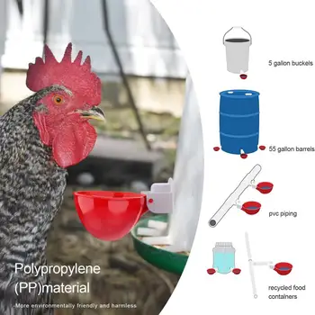 1 Állítsa Baromfi Víz Adagoló Tartós Harap-rezisztens Automatikus Csirke itatót a Kacsák Csajok, Nyuszik Madarak