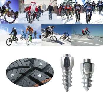 100 Többcélú Anti-slip Csavarok Téli Kerékpár Kerék-Gumiabroncs Biztonsági Tüskék Kerékpáros Felszerelés D7YA