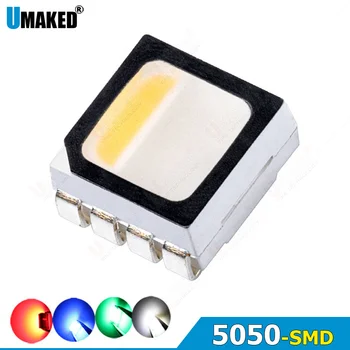 1000Pcs 5050 SMD LED Dióda Chip Meleg Fehér Piros Zöld Kék Sárga Narancs UV-Lila Rózsaszín RGB DIY PCB Lámpa Gyöngyök Fény Kibocsátó