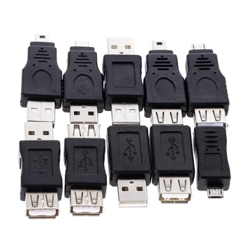 10db OTG 5pin F/M Váltó Adapter Átalakító USB Férfi-Nő Micro USB
