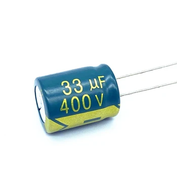 10db/sok 33UF magas frekvenciájú, alacsony impedancia 400V 33UF alumínium elektrolit kondenzátor mérete 13*17 400V33UF 20%