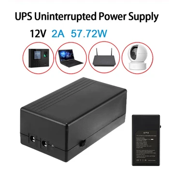 12V 2A 57.72 W Biztonsági tartalék betáplálás UPS Megszakítás nélkül Tartalék Tápegység, Mini Akkumulátor tartalék áramforrás A Kamera Router