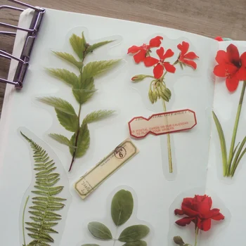 15 db Növény Példányok, valamint Címkék Design PVC Matrica Ajándék Tag Dekoráció Scrapbooking DIY Matrica