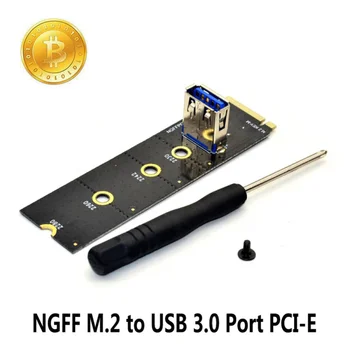 1db NGFF M. 2 USB 3.0 Kártya Adapter M2 M Gombot, Hogy USB3.0 Transzfer PCIe PCI-E Kelő Kártya Video Kártya GPU Bányász Bányász