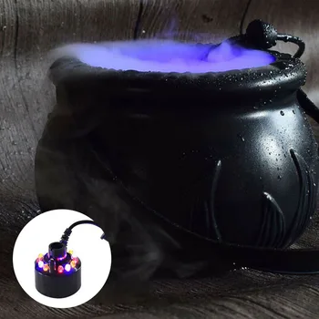 2023 Halloween Üst A Köd Készítő,Boszorkány Jar Pot LED Szín Változás Fogger Köd Készítő Candy Bogrács Parti Dekoráció