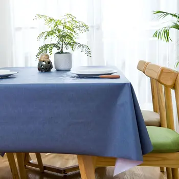 2023 tiszta színű ruhával vízálló, olaj bizonyíték PVC műanyag terítő téglalap alakú asztal asztal cloth_Ling131