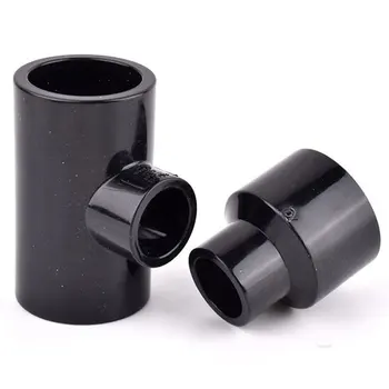 20~50 mm-es PVC Fekete Póló Egyenesen Csökkenti a Csatlakozó Kert Öntöző Víz Cső Szűkítő Közös Akvárium vízellátás, Cső, Szerelvény