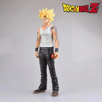 29cm Dragon Ball Son Goku Figuren Spielzeug Anime Pvc Modell Super Saiyan Akció Figma Sárga Haja Gyűjtő Dbz Modell Baba