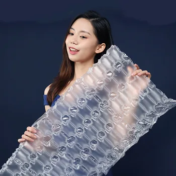 300m Air Cushion Film Felfújható Csomagolás Műanyag Fólia Csomagolás Műanyag Levegő Buborék Rolls Puffer Wrap Védelem Légzsák Nagykereskedelmi