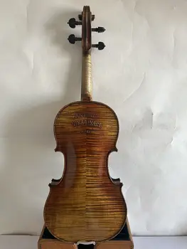 4/4 hegedű Stradi Modell 1716 flamed maple vissza lucfenyő felső kéz faragott K3190