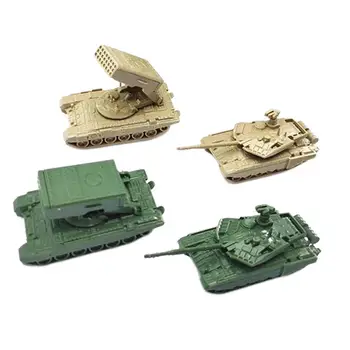 4db 1:144-Skála Tartály Több aknavetőt Modell Asztali Dekoráció Tartály Playset Mini Tank Járművek Születésnapi Ajándékok