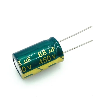 4db/sok 450v 68UF 450v68UF Alacsony ESR/Impedancia magas frekvenciájú alumínium elektrolit kondenzátor mérete 16*25 20%