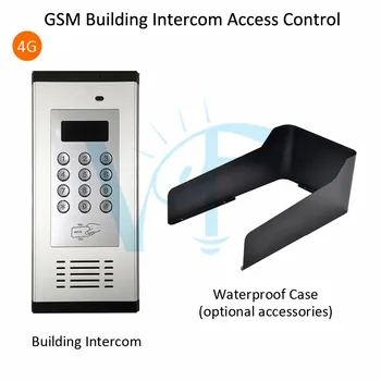 4G GSM Vezeték nélküli Audio-Nem-vizuális Lakásban Kaputelefon Ajtó Nyitó Automata Kapu Bejegyzés beléptető Rendszer, Fém Esővédő Esetben